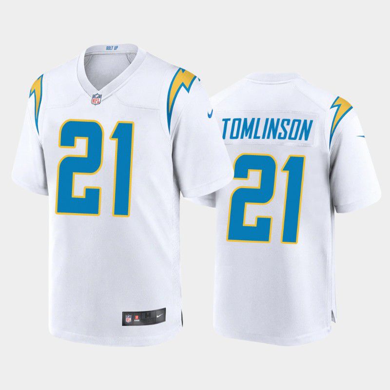 Men Los Angeles Chargers #21 LaDainian Tomlinson Nike White Retired Player NFL Jersey->los angeles chargers->NFL Jersey